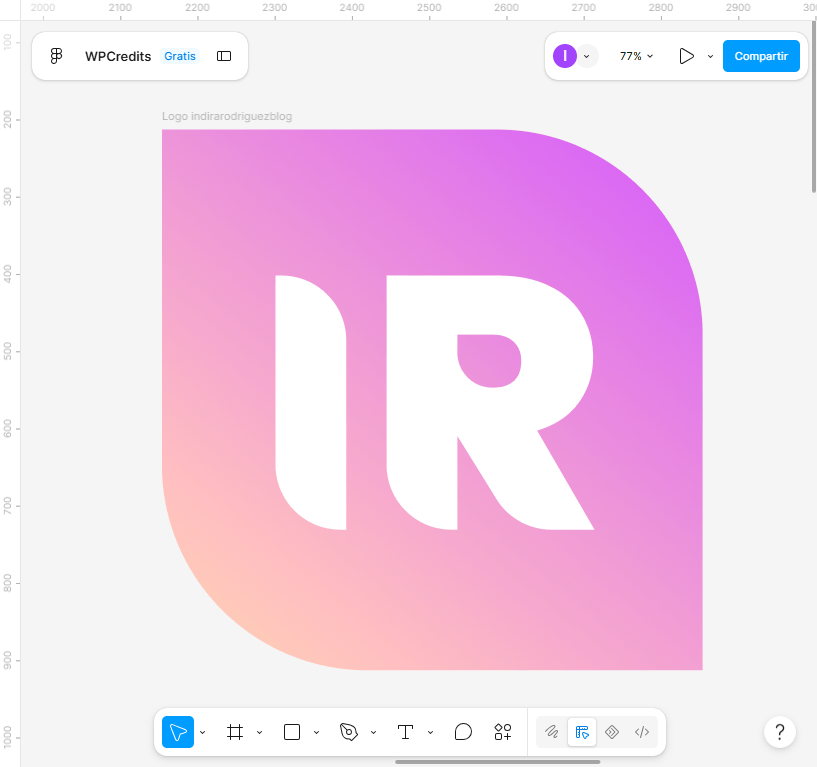 frame del logo en figma
