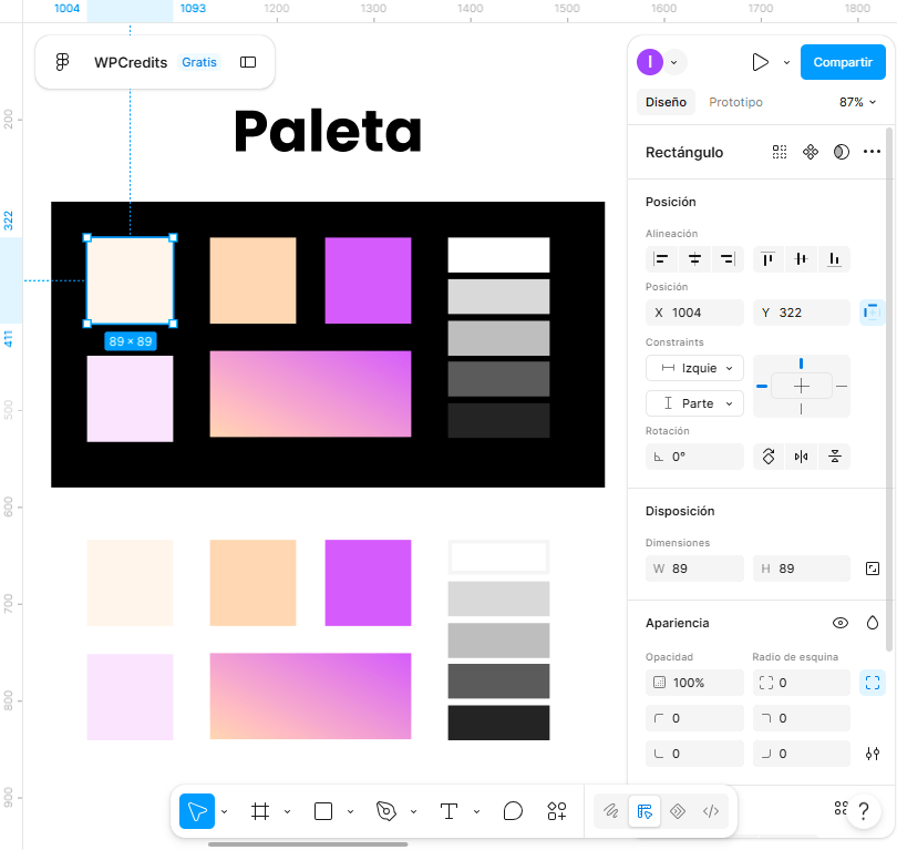 paleta de colores del sitio web
