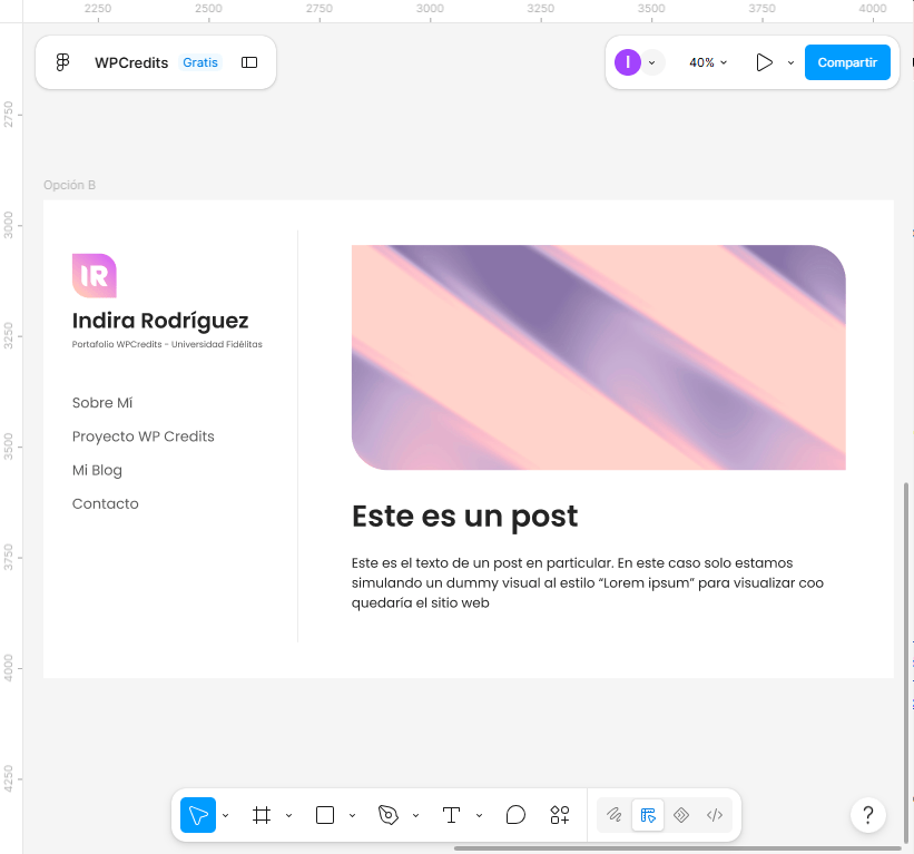 opción layout 2 sitio web